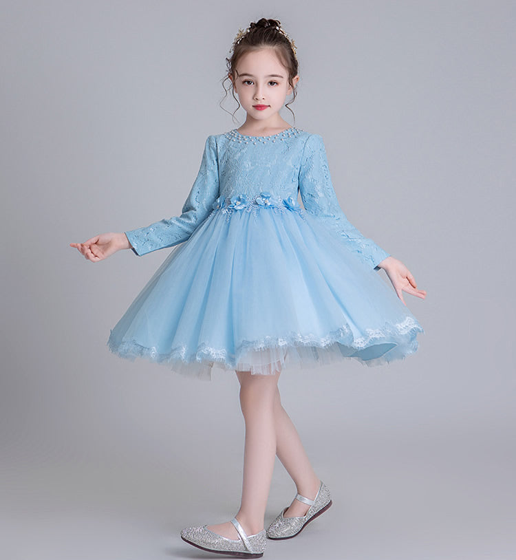 子供ドレス 発表会ドレス 長袖 膝丈スカート フォーマル JD0112