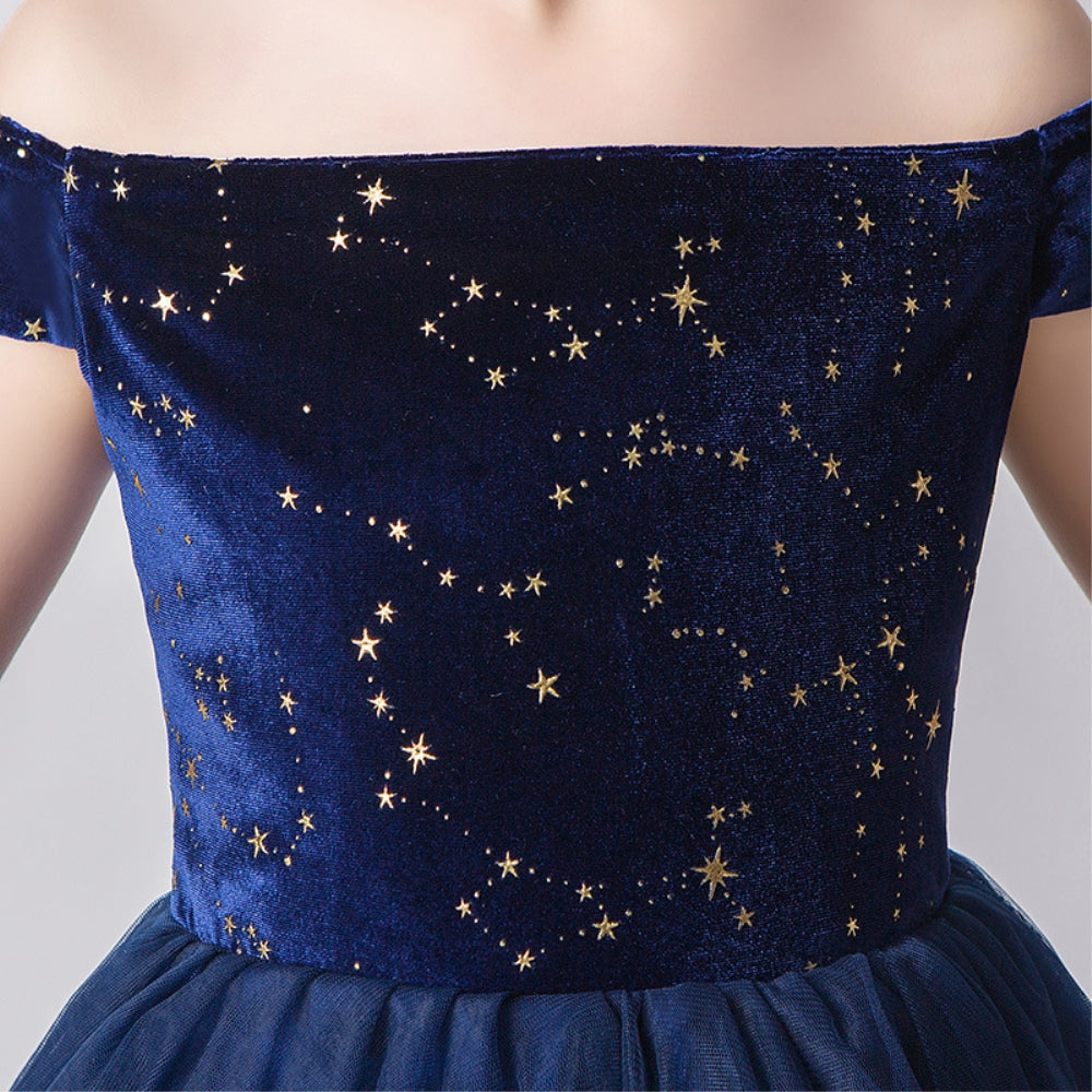 子供ドレス 発表会ドレス オフショルダー フィッシュテールスカート フォーマル JD0181