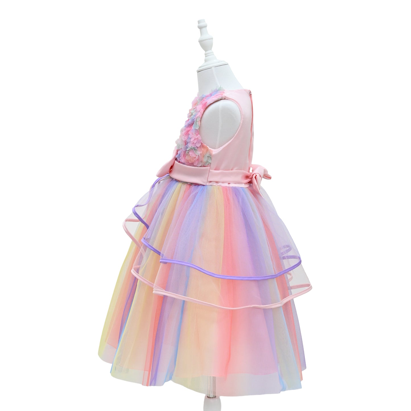 子供ドレス 発表会ドレス ノースリーブ 膝丈スカート フォーマル JD0194