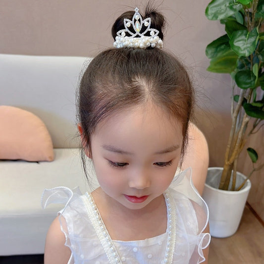 ヘアゴム 子供 ホワイト パール ヘアアクセサリー JA0009