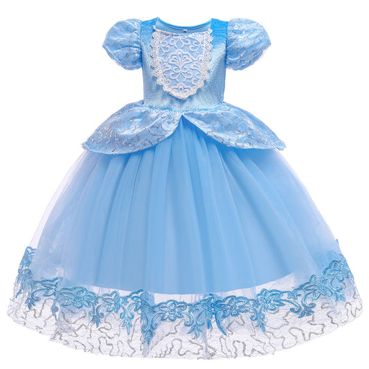 子供ドレス 発表会ドレス パフスリーブ ロングスカート ハロウィン JD0007