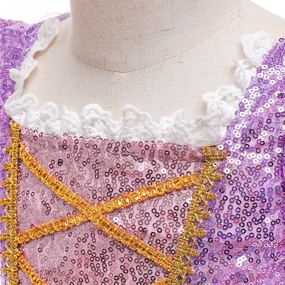 子供ドレス 発表会ドレス パフスリーブ ロングスカート ハロウィン JD0008