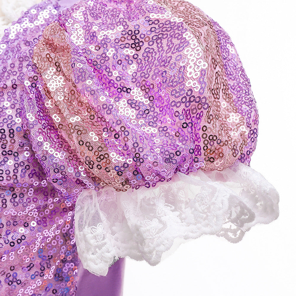 子供ドレス 発表会ドレス パフスリーブ ロングスカート ハロウィン JD0008