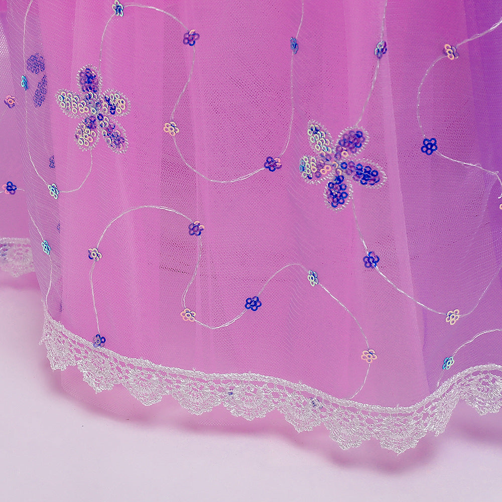 子供ドレス 発表会ドレス パフスリーブ ロングスカート ハロウィン JD0008