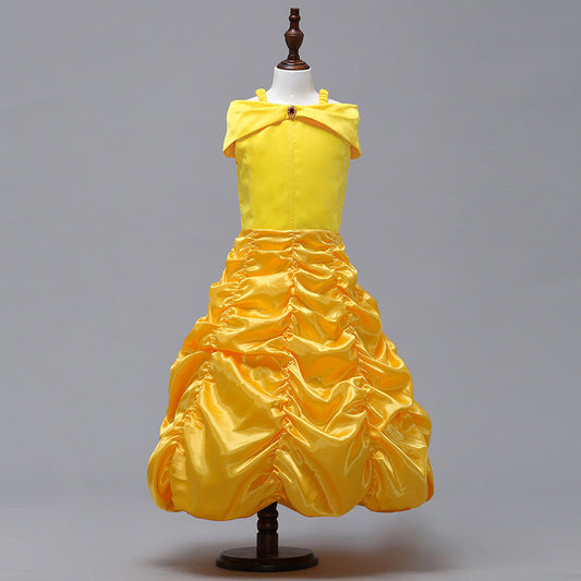 子供ドレス 発表会ドレス オフショルダー ロングスカート ハロウィン JD0010