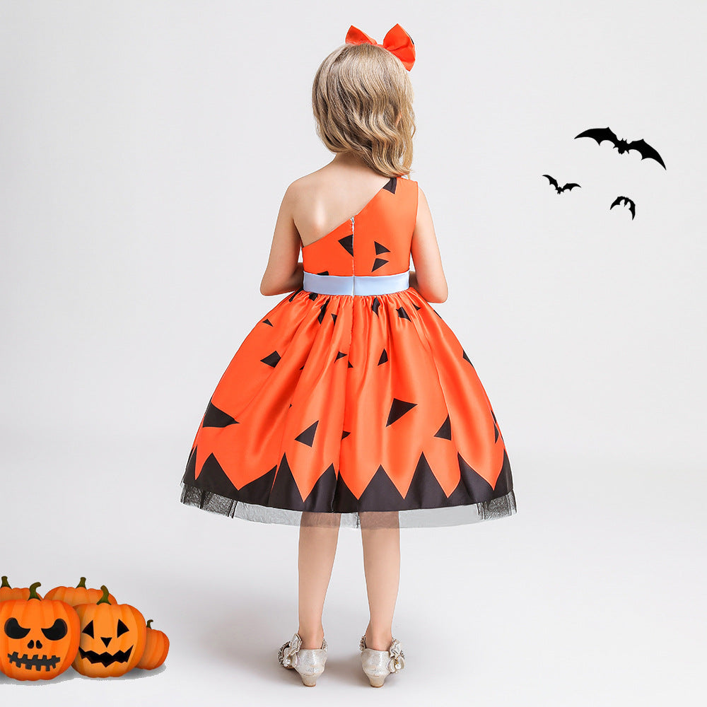 子供ドレス 発表会ドレス ノースリーブ 膝丈スカート ハロウィン JD0030