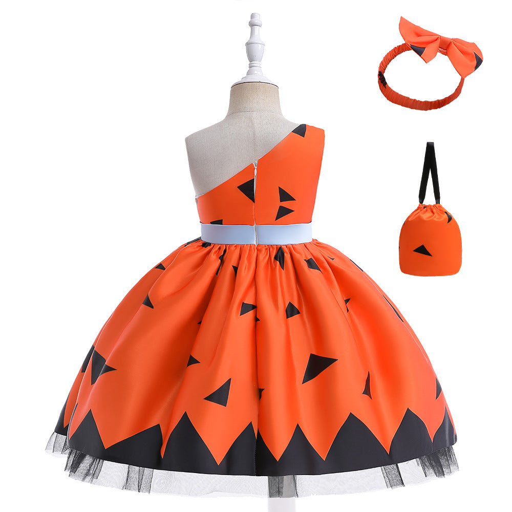子供ドレス 発表会ドレス ノースリーブ 膝丈スカート ハロウィン JD0030