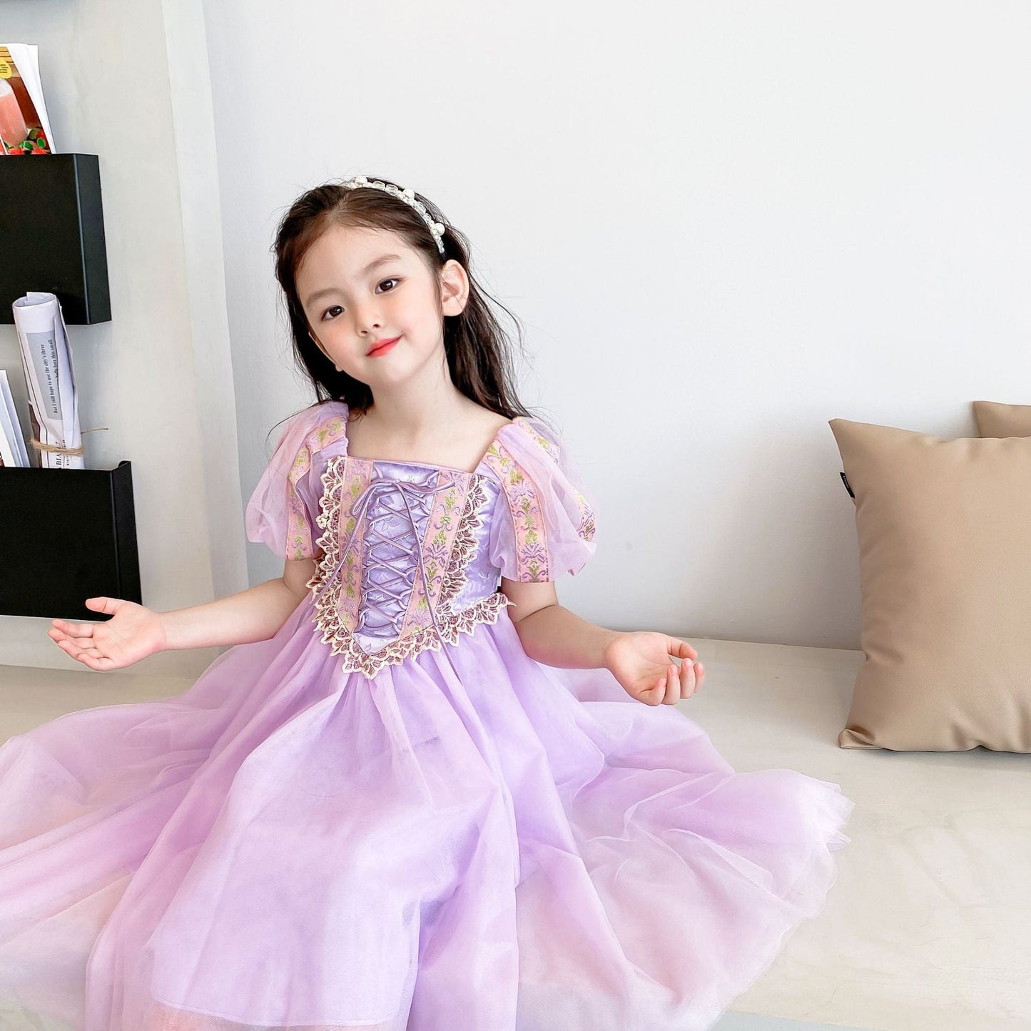 子供ドレス 発表会ドレス パフスリーブ ロングスカート ハロウィン JD0069