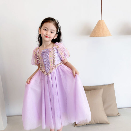 子供ドレス 発表会ドレス パフスリーブ ロングスカート ハロウィン JD0069