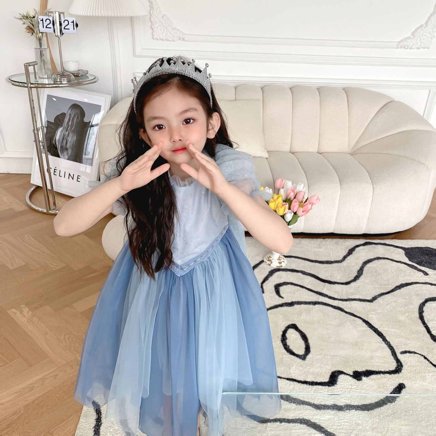 子供ドレス 発表会ドレス パフスリーブ ロングスカート ハロウィン JD0071