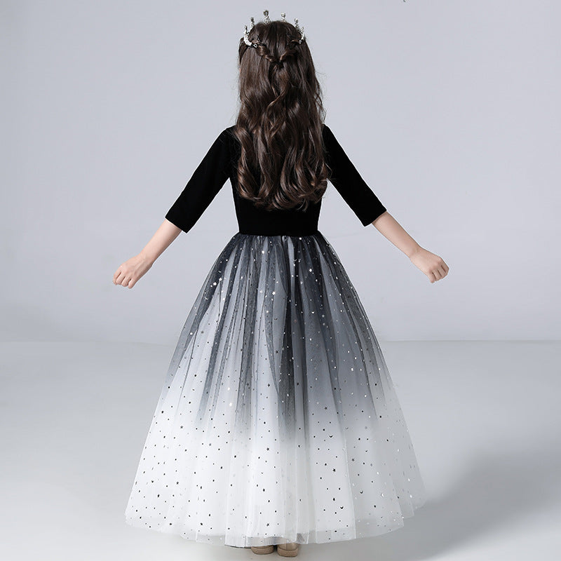 子供ドレス 発表会ドレス ハーフスリーブ ロングスカート フォーマル JD0077