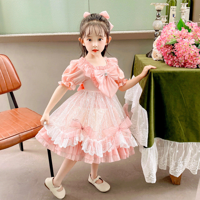 子供ドレス 発表会ドレス パフスリーブ 膝丈スカート ハロウィン JD0108