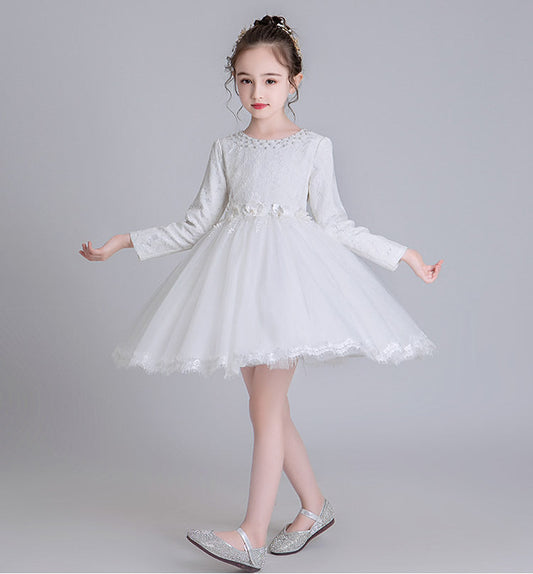 子供ドレス 発表会ドレス 長袖 膝丈スカート フォーマル JD0112