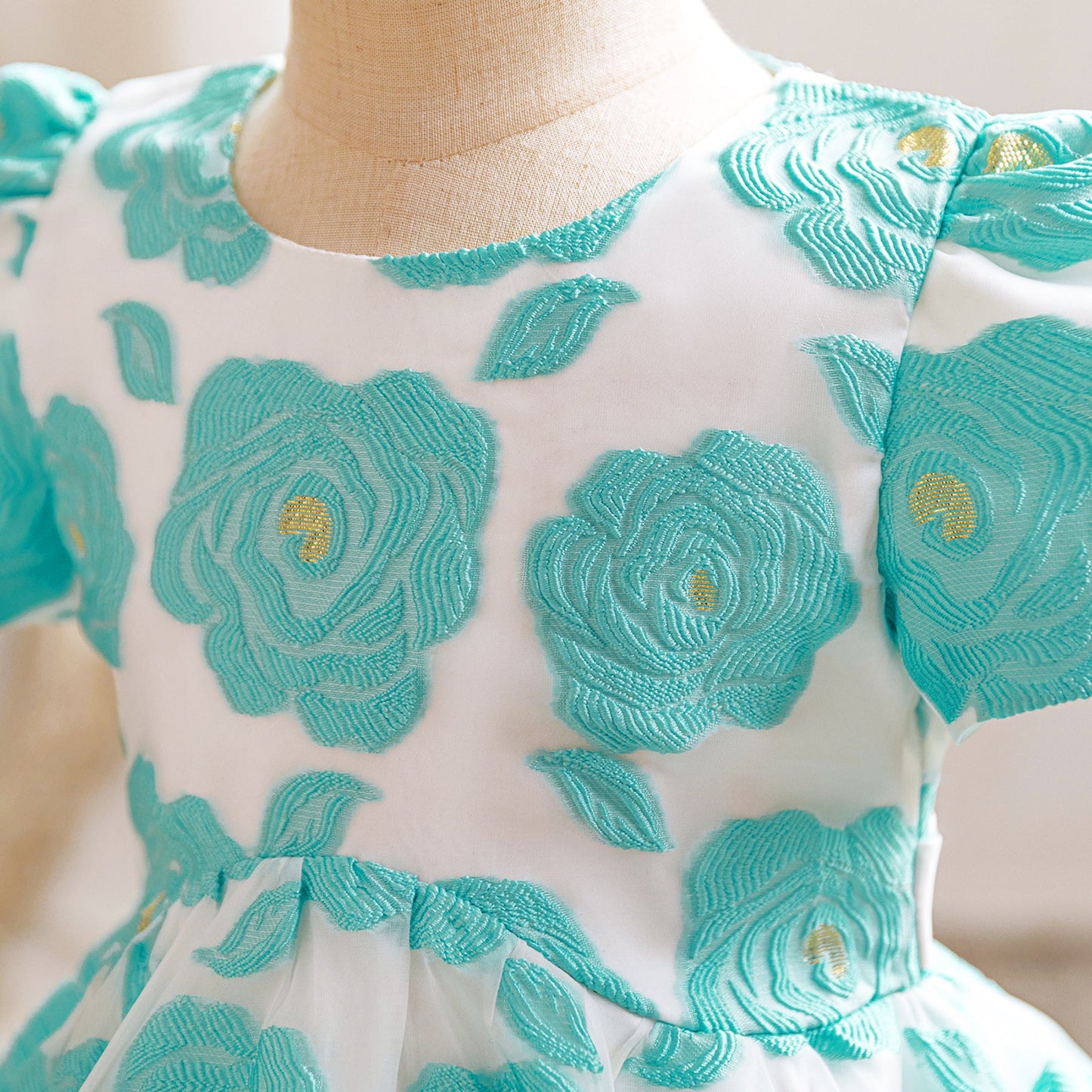 子供ドレス 発表会ドレス パフスリーブ 膝丈スカート フォーマル JD0124