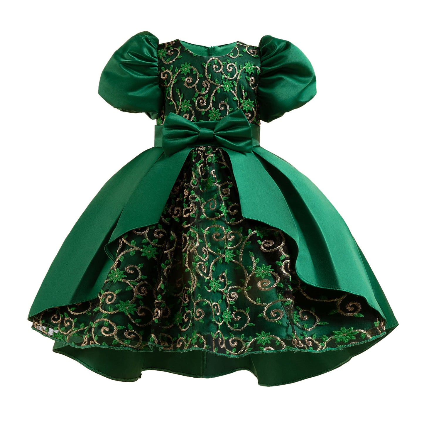 子供ドレス 発表会ドレス パフスリーブ フィッシュテールスカート フォーマル JD0133