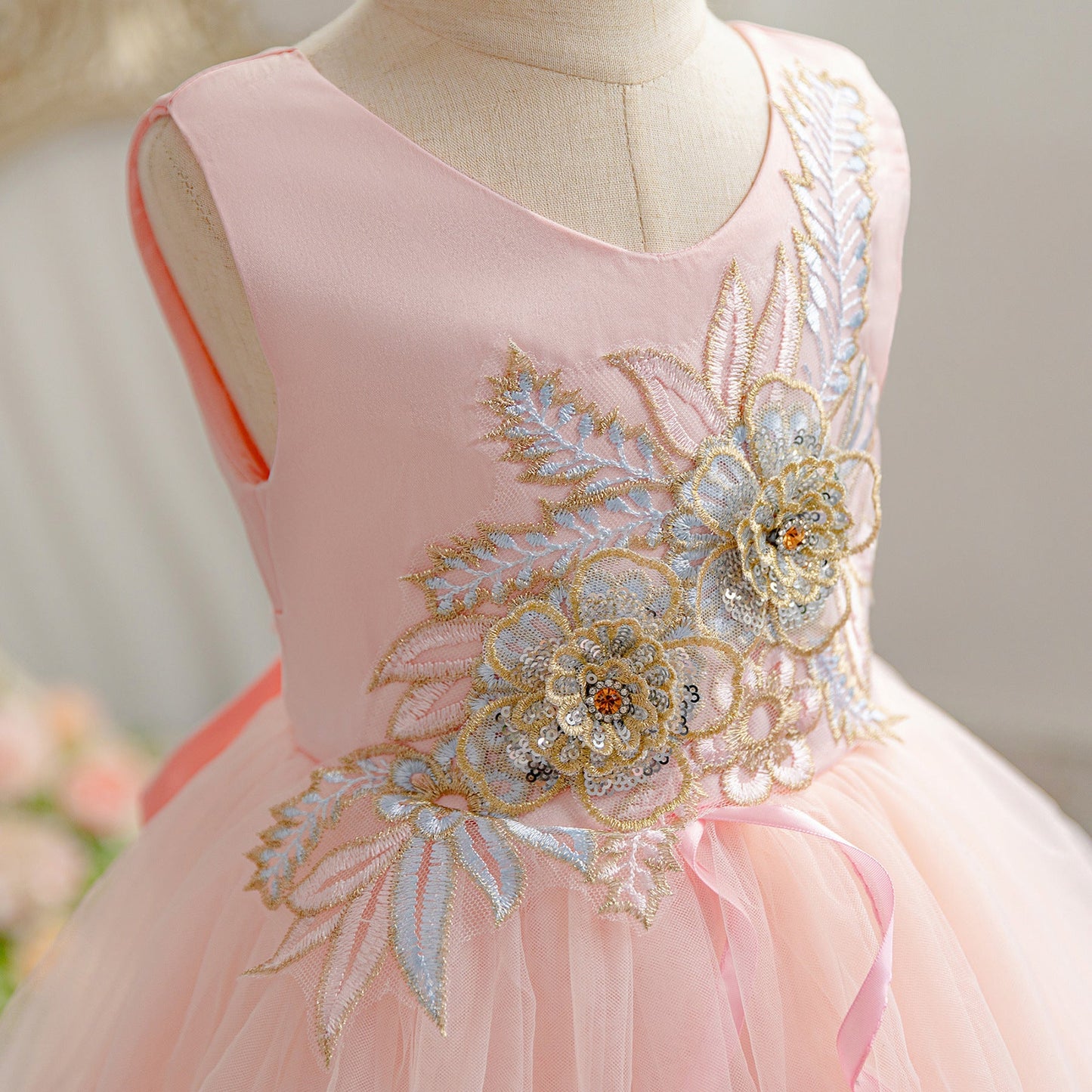 子供ドレス 発表会ドレス ノースリーブ 膝丈スカート フォーマル JD0134