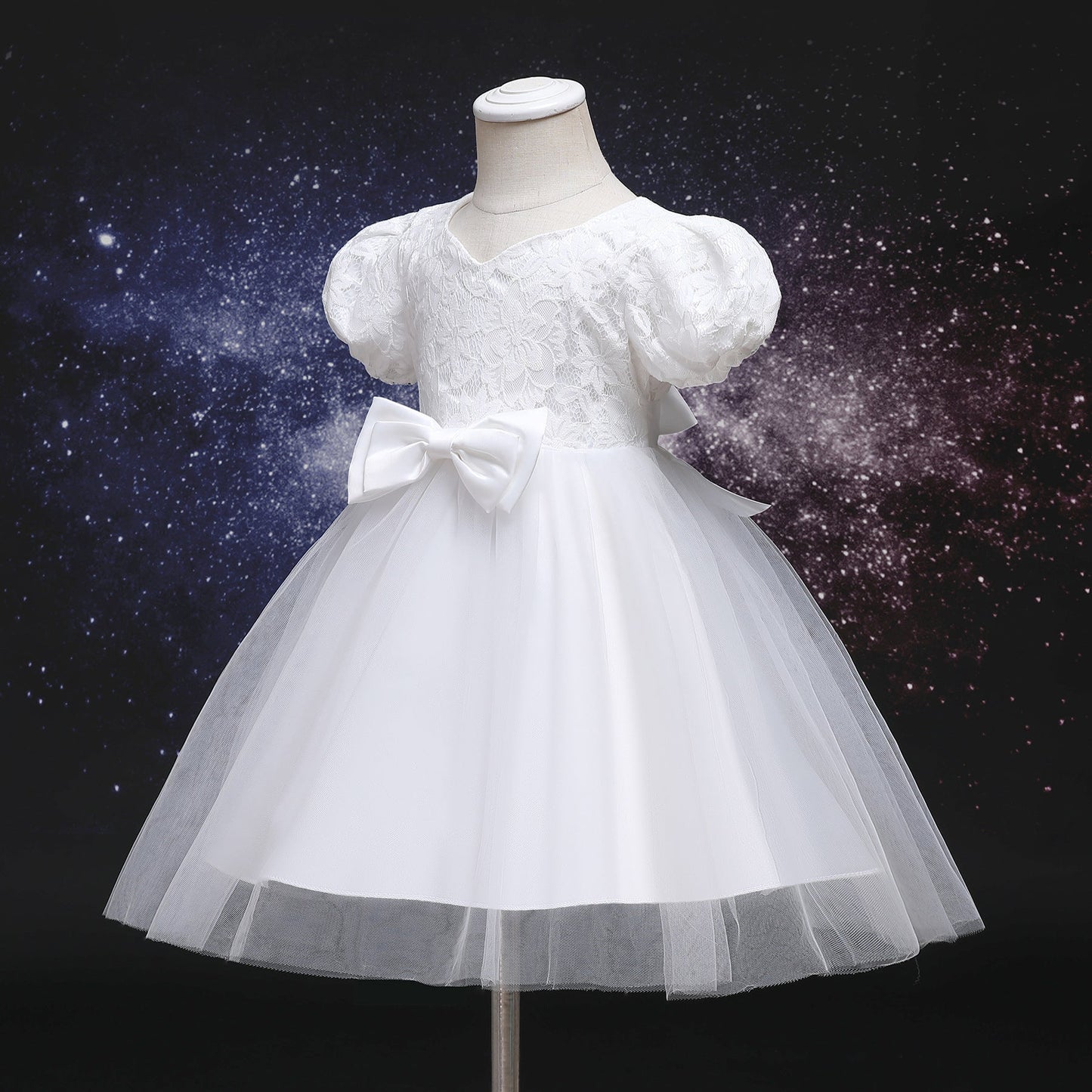 子供ドレス 発表会ドレス パフスリーブ 膝丈スカート フォーマル JD0140