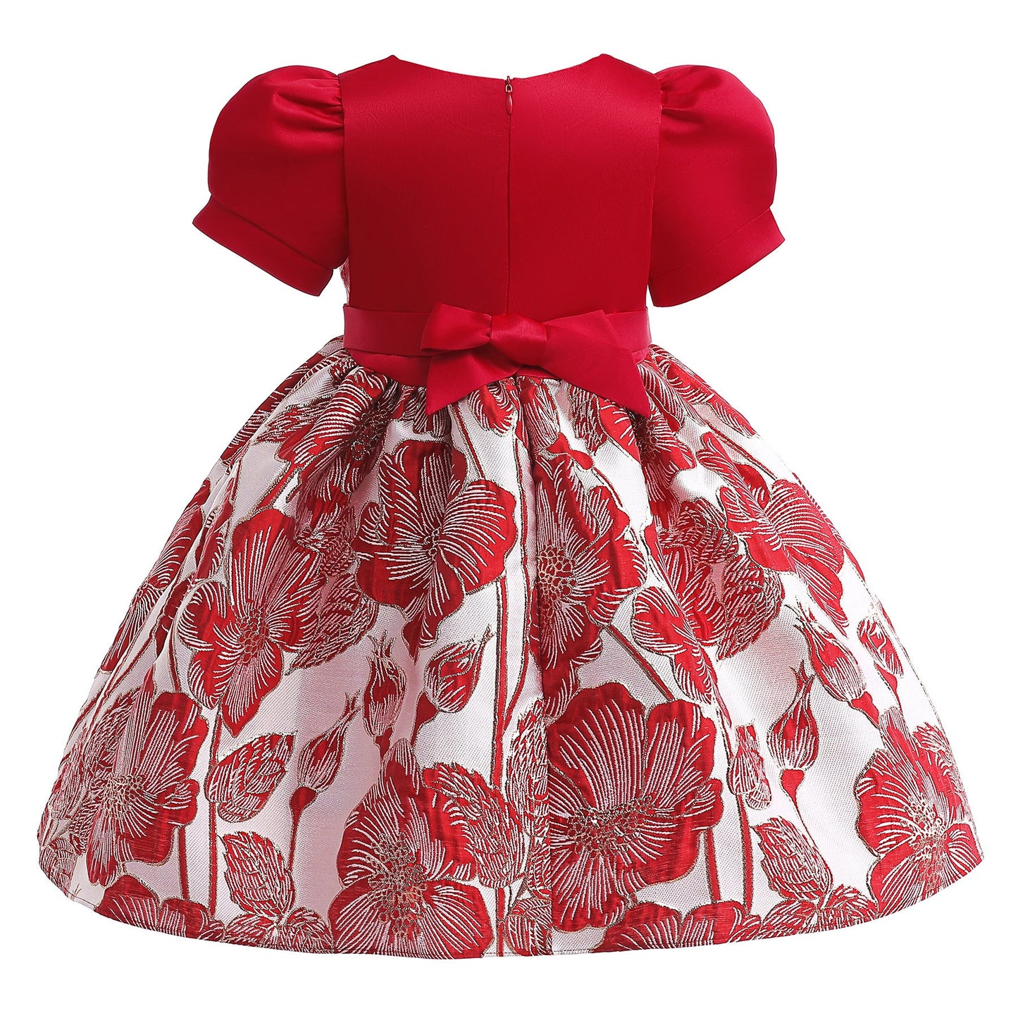 子供ドレス 発表会ドレス パフスリーブ 膝丈スカート フォーマル JD0142