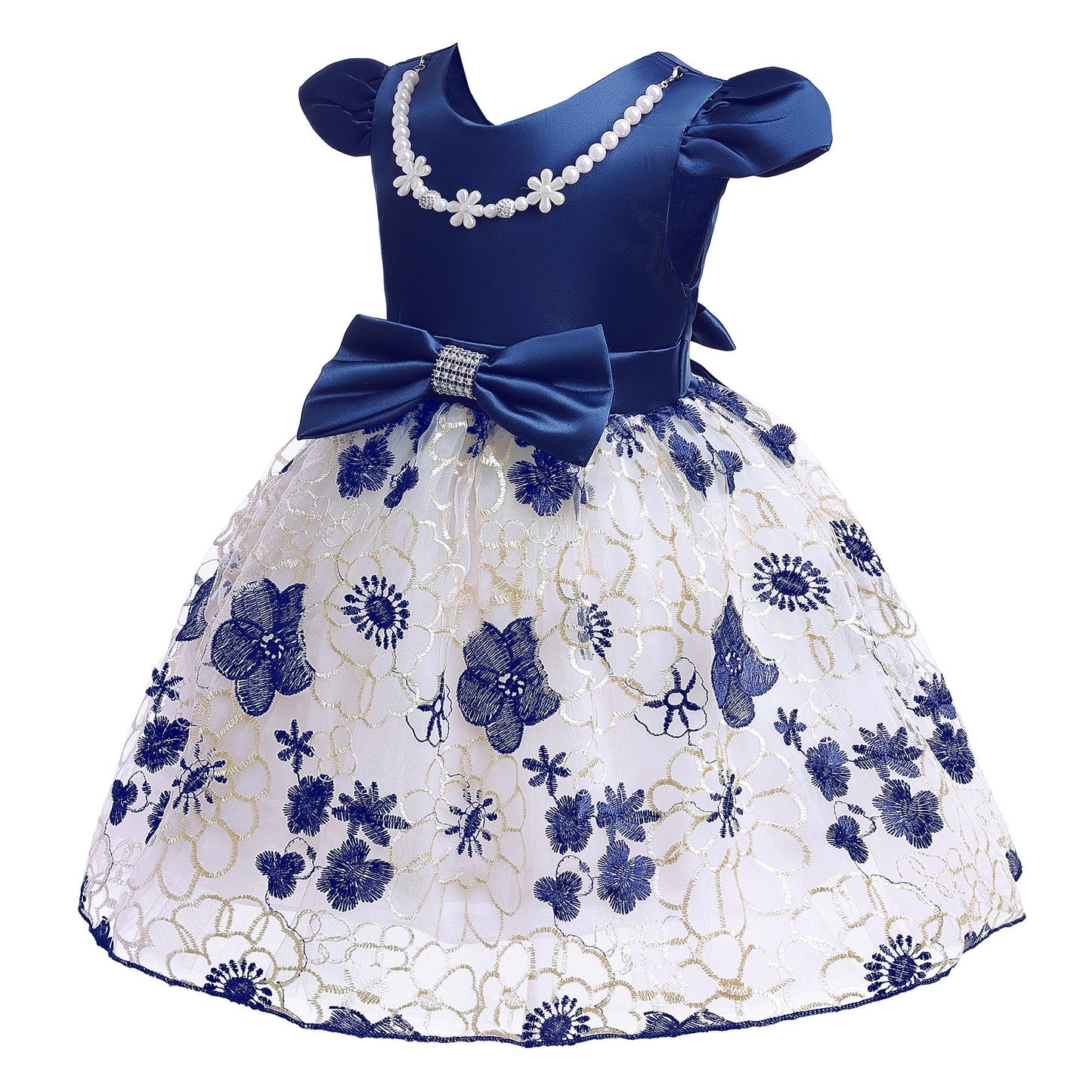 子供ドレス 発表会ドレス キャップスリーブ 膝丈スカート フォーマル JD0151