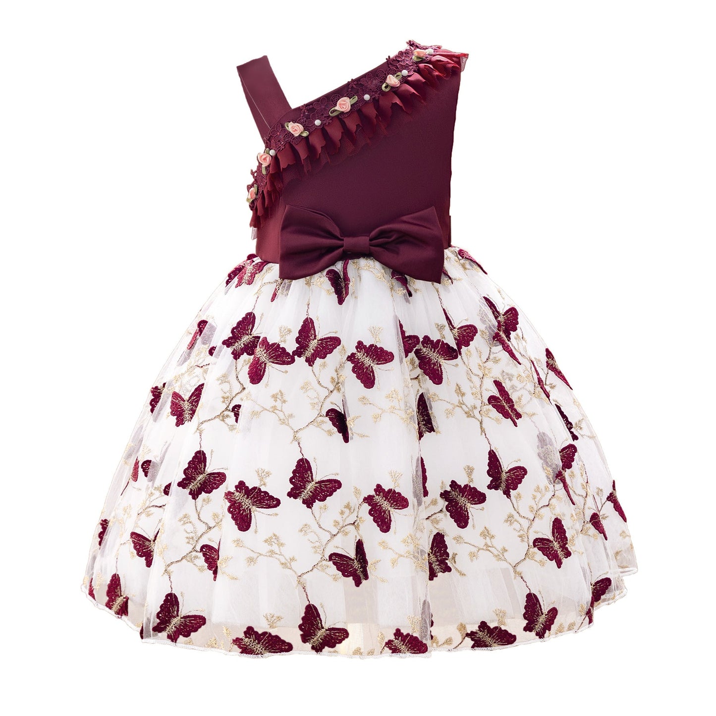 子供ドレス 発表会ドレス ノースリーブ 膝丈スカート フォーマル JD0162