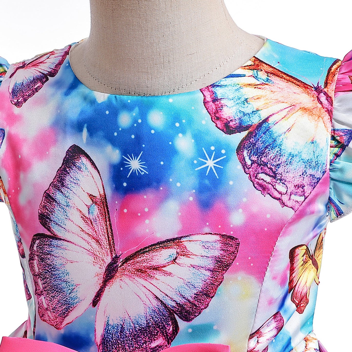 子供ドレス 発表会ドレス キャップスリーブ 膝丈スカート フォーマル JD0165