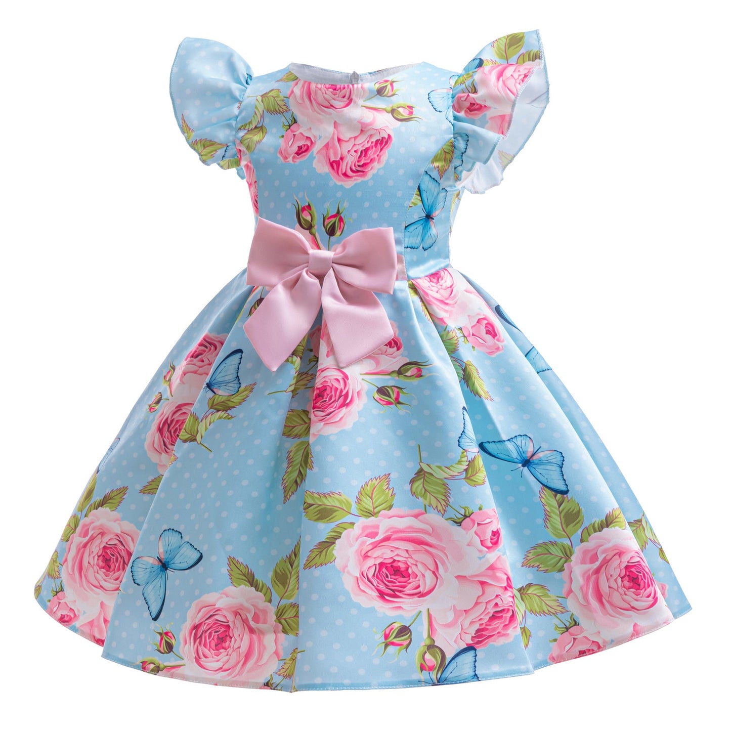 子供ドレス 発表会ドレス キャップスリーブ 膝丈スカート フォーマル JD0165