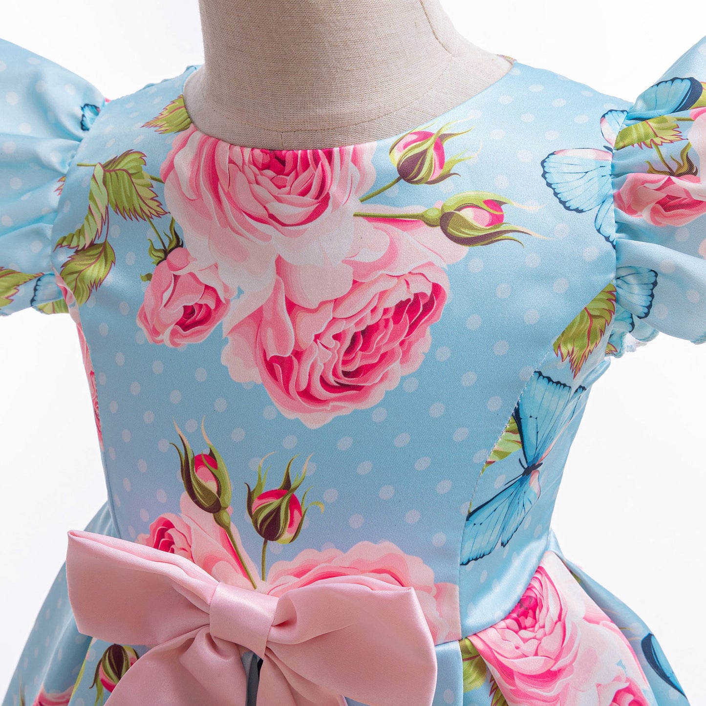 子供ドレス 発表会ドレス キャップスリーブ 膝丈スカート フォーマル JD0165