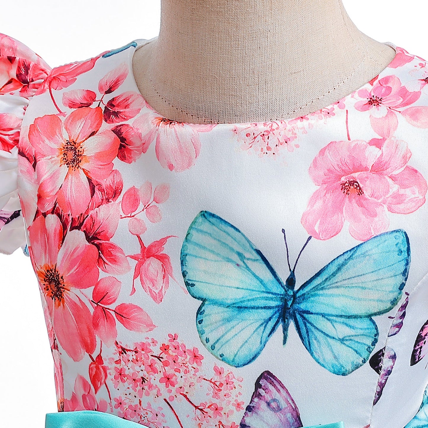 子供ドレス 発表会ドレス キャップスリーブ 膝丈スカート フォーマル JD0165