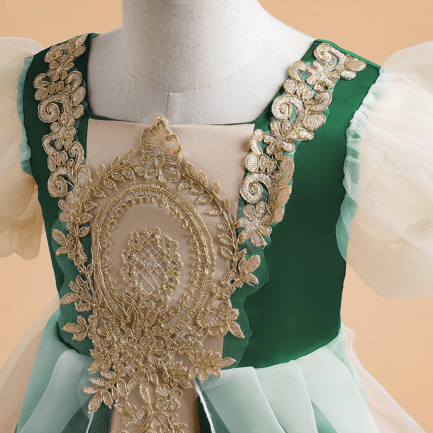 子供ドレス 発表会ドレス パフスリーブ ロングスカート フォーマル JD0166