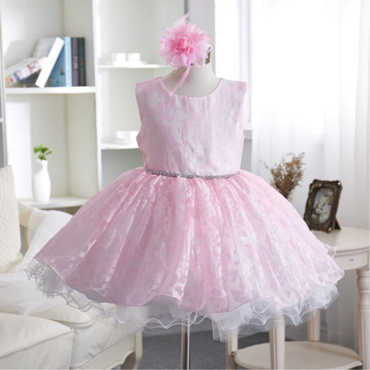 子供ドレス 発表会ドレス ノースリーブ 膝丈スカート フォーマル JD0174