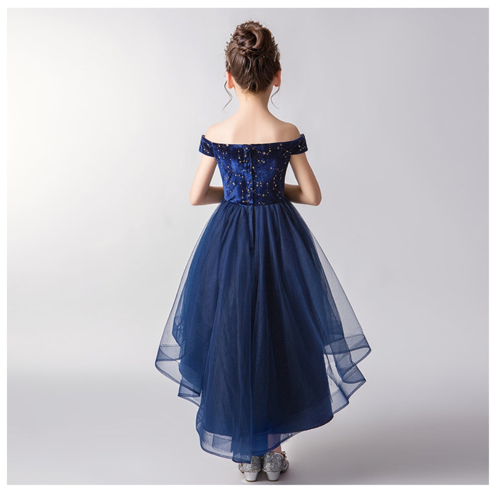 子供ドレス 発表会ドレス オフショルダー フィッシュテールスカート フォーマル JD0181