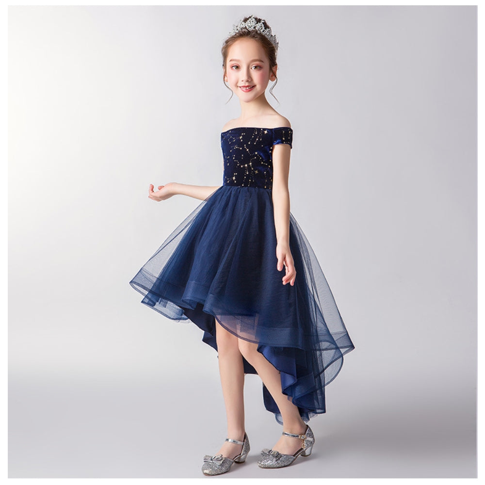 子供ドレス 発表会ドレス オフショルダー フィッシュテールスカート フォーマル JD0181