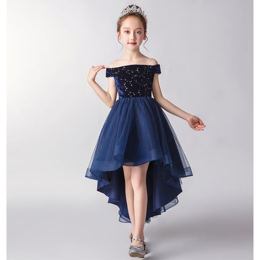 子供ドレス 発表会ドレス オフショルダー フィッシュテールスカート フォーマル JD0181