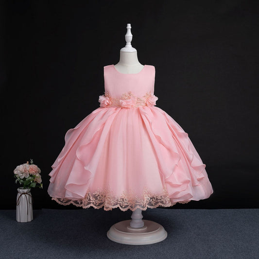 子供ドレス 発表会ドレス ノースリーブ 膝丈スカート フォーマル JD0193