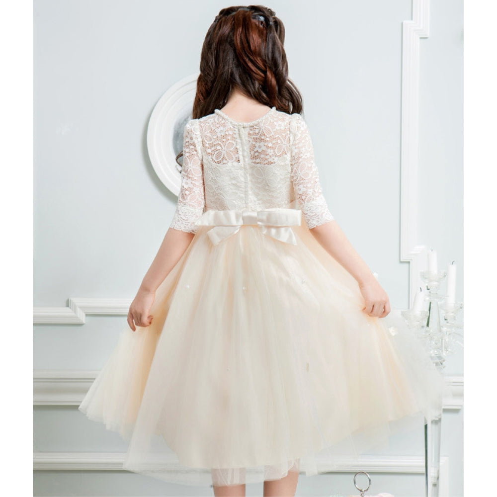 子供ドレス 発表会ドレス ハーフスリーブ 膝丈スカート フォーマル JD0196