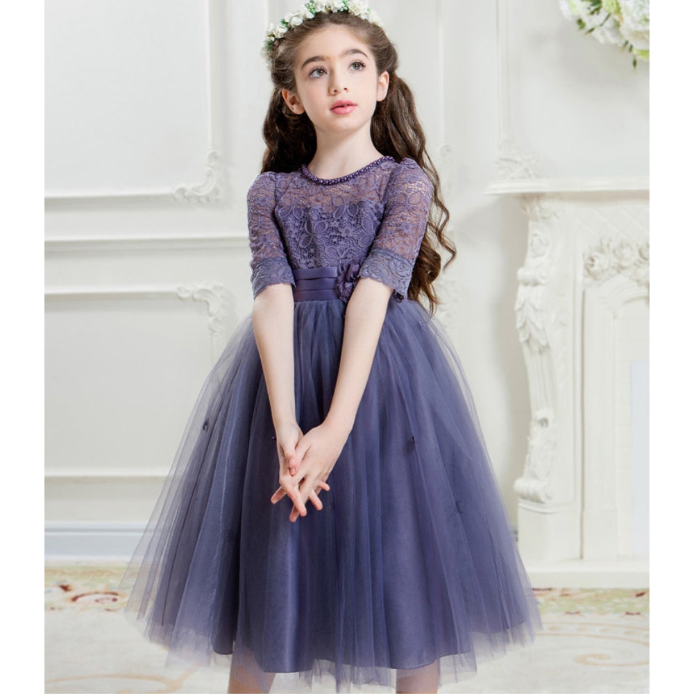 子供ドレス 発表会ドレス ハーフスリーブ 膝丈スカート フォーマル JD0196