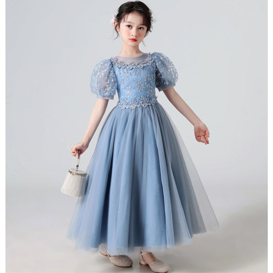 子供ドレス 発表会ドレス パフスリーブ ロングスカート フォーマル JD0197