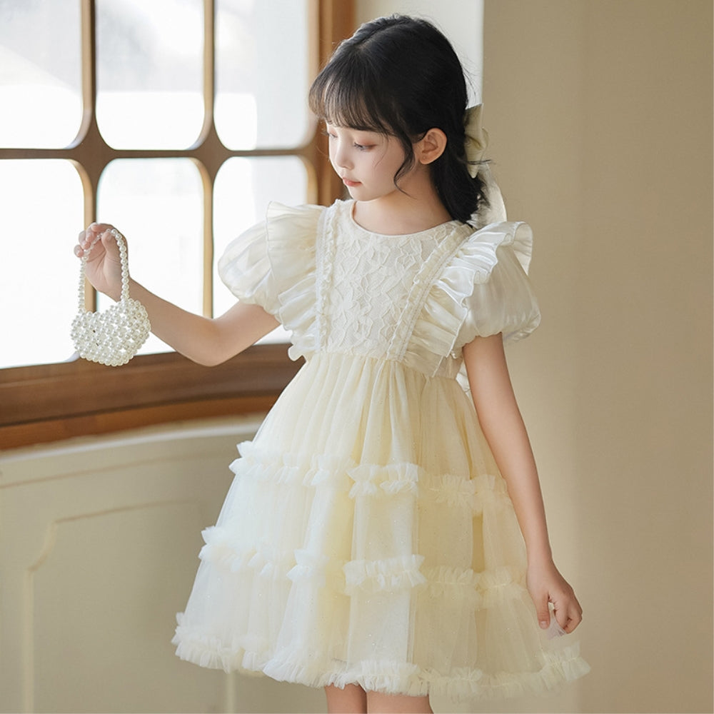 子供ドレス 発表会ドレス パフスリーブ 膝丈スカート フォーマル JD0200