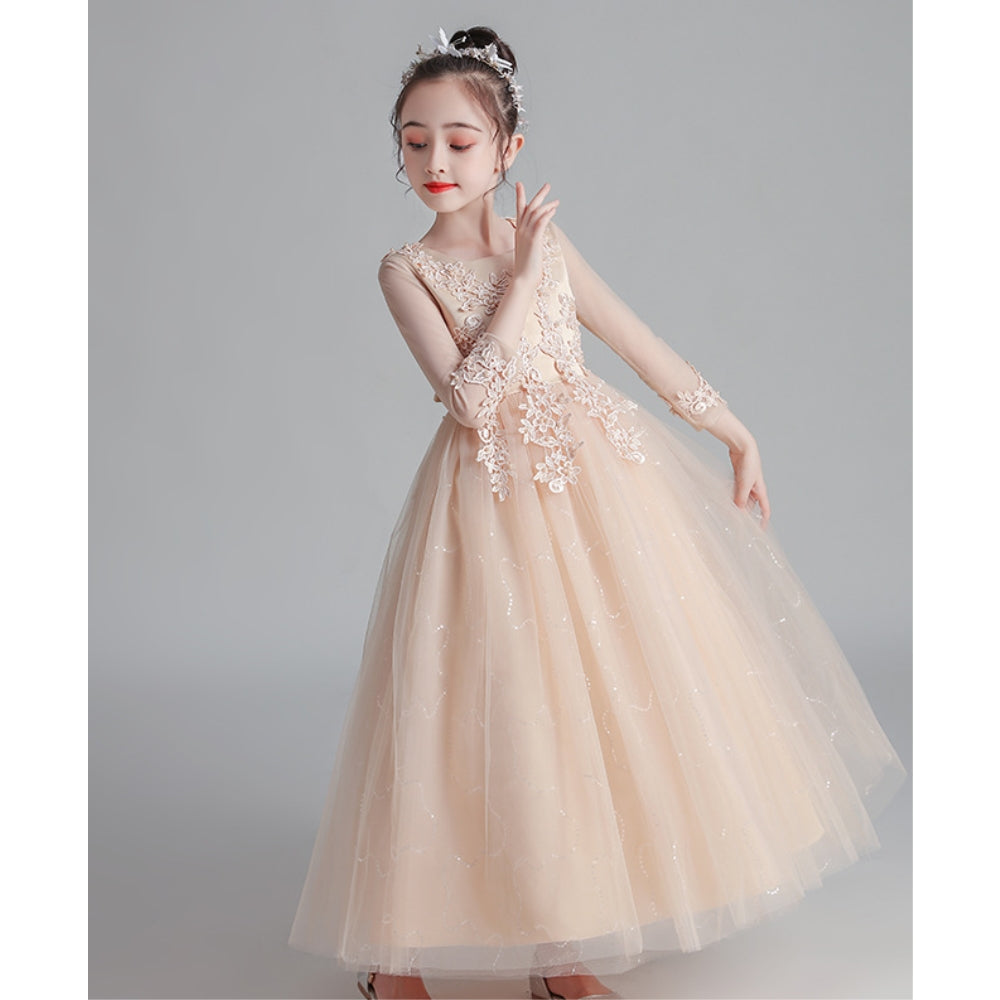 子供ドレス 発表会ドレス 長袖 ロングスカート フォーマル JD0209