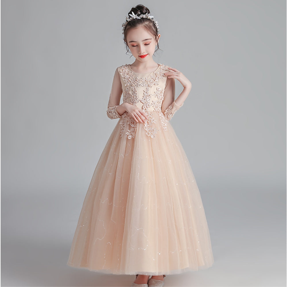 子供ドレス 発表会ドレス 長袖 ロングスカート フォーマル JD0209