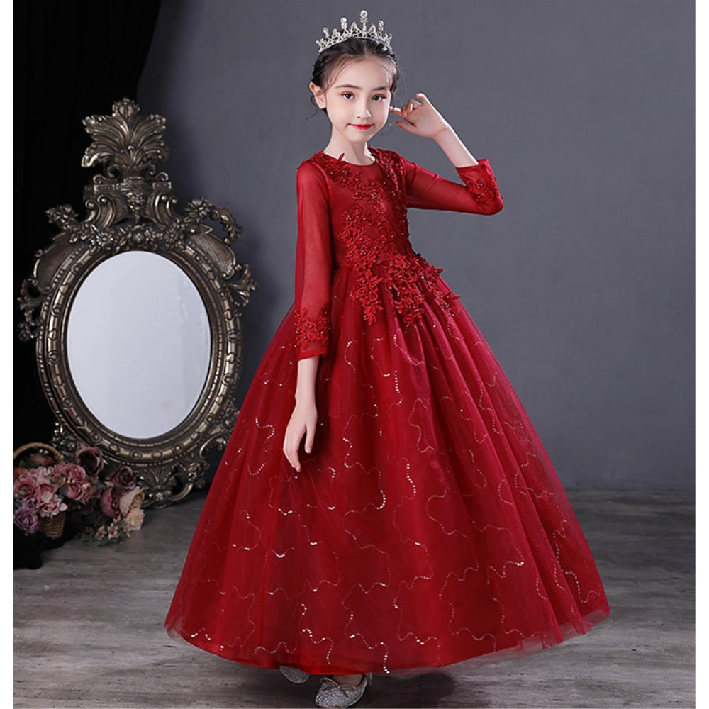 子供ドレス 発表会ドレス 長袖 ロングスカート フォーマル JD0209