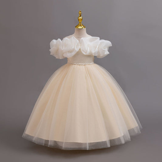 子供ドレス 発表会ドレス オフショルダー ロングスカート フォーマル JD0216