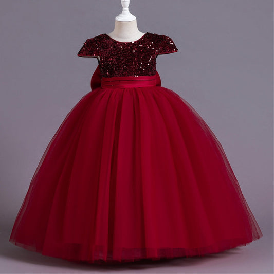 子供ドレス 発表会ドレス キャップスリーブ ロングスカート フォーマル JD0222