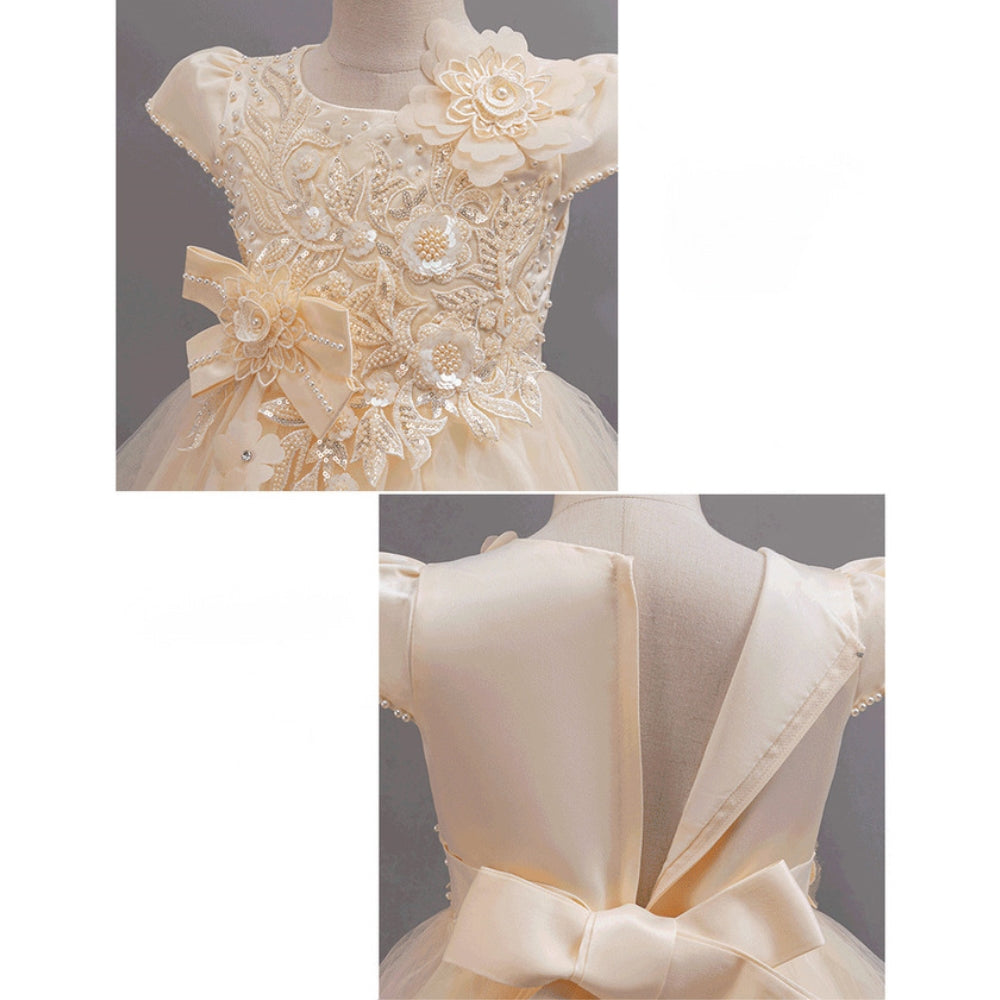 子供ドレス 発表会ドレス キャップスリーブ 膝丈スカート フォーマル JD0232