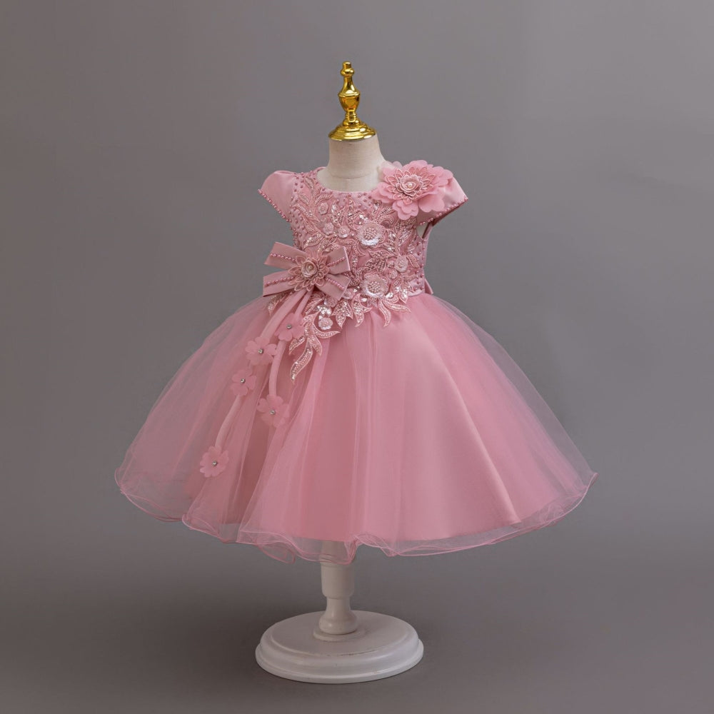 子供ドレス 発表会ドレス キャップスリーブ 膝丈スカート フォーマル JD0232