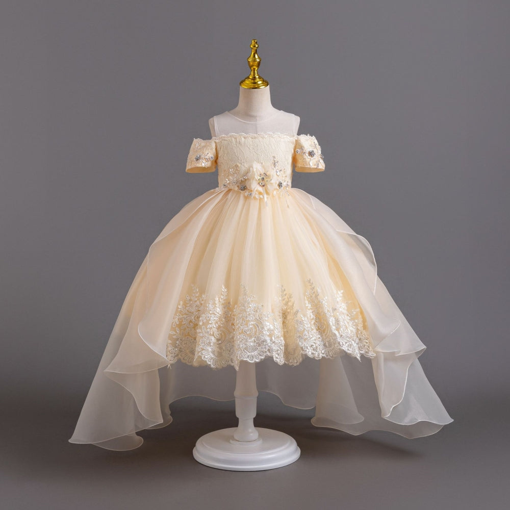 子供ドレス 発表会ドレス オフショルダー フィッシュテールスカート フォーマル JD0233