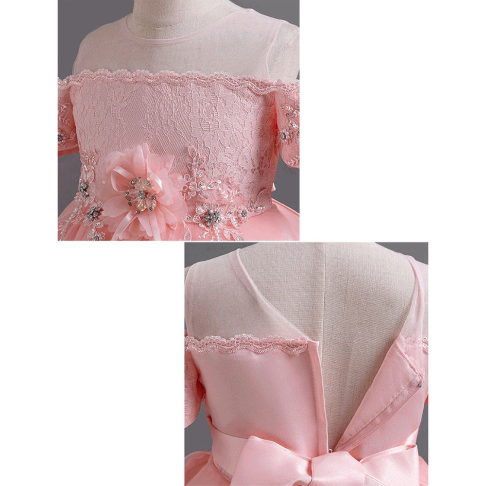 子供ドレス 発表会ドレス オフショルダー フィッシュテールスカート フォーマル JD0233