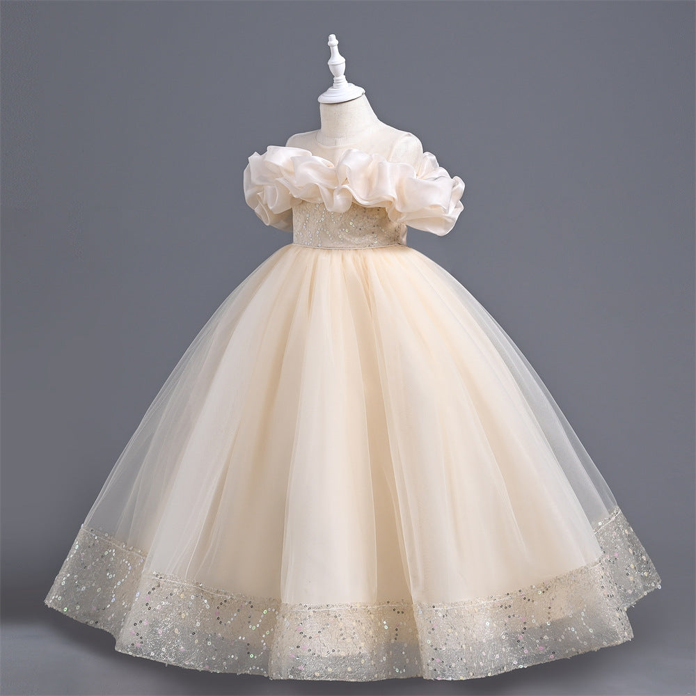 子供ドレス 発表会ドレス オフショルダー ロングスカート フォーマル JD0234