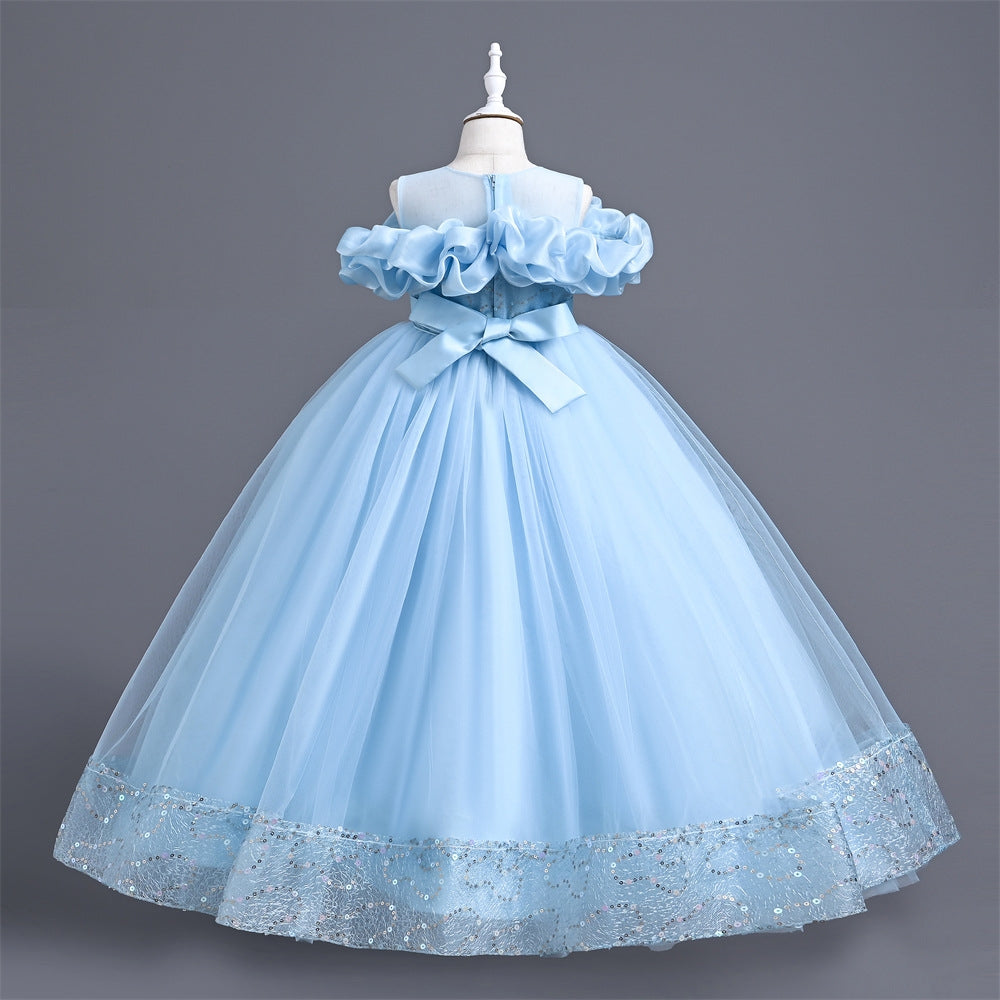 子供ドレス 発表会ドレス オフショルダー ロングスカート フォーマル JD0234