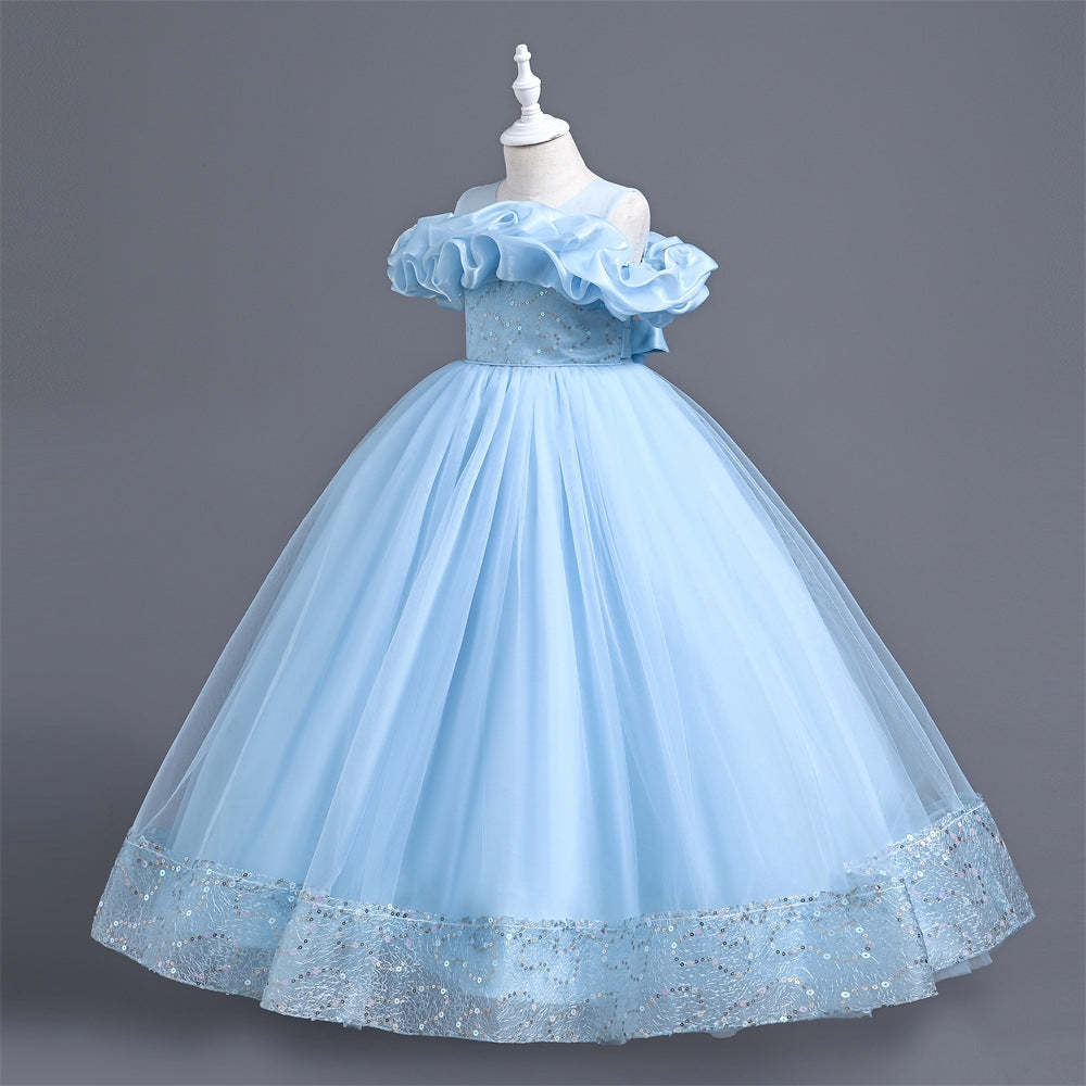 子供ドレス 発表会ドレス オフショルダー ロングスカート フォーマル JD0234